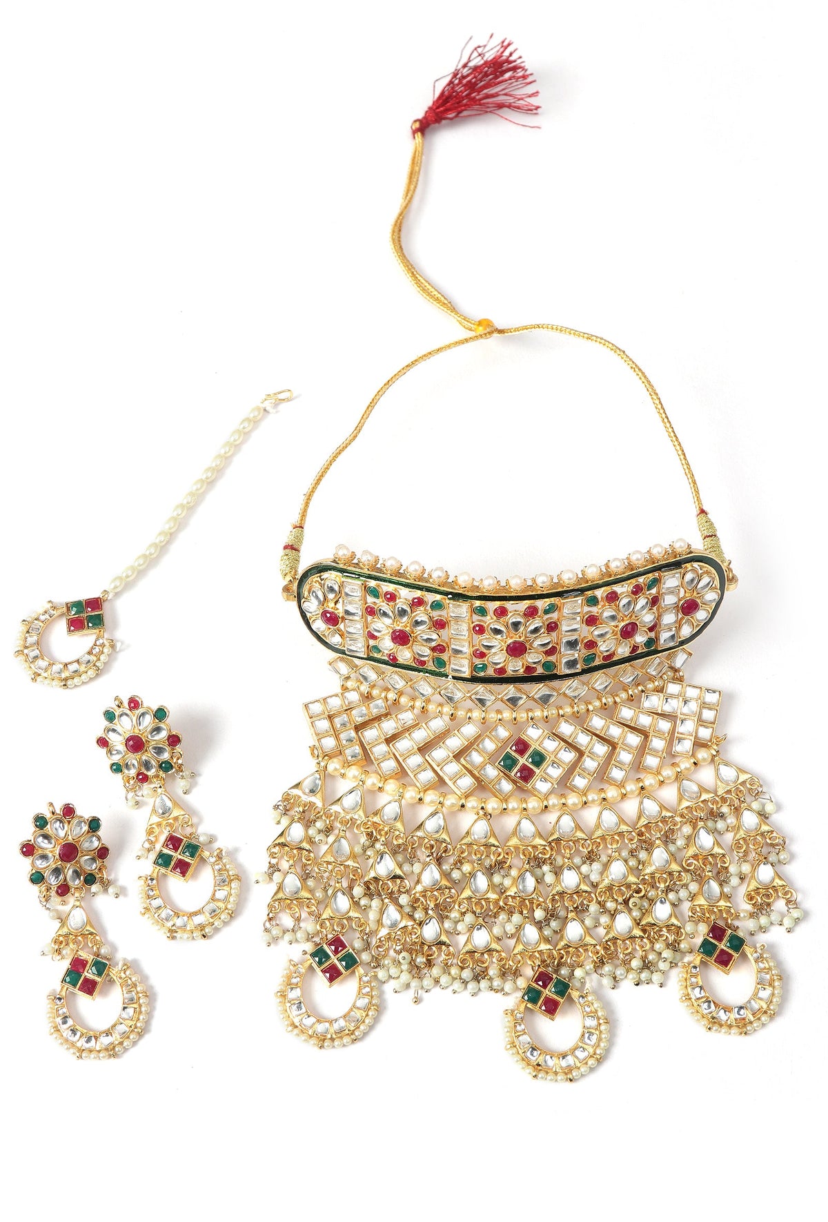 Kundan Pearl Bridal Choker Set