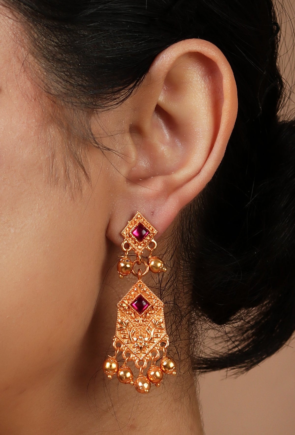 Veerangana Temple Gold Choker Set