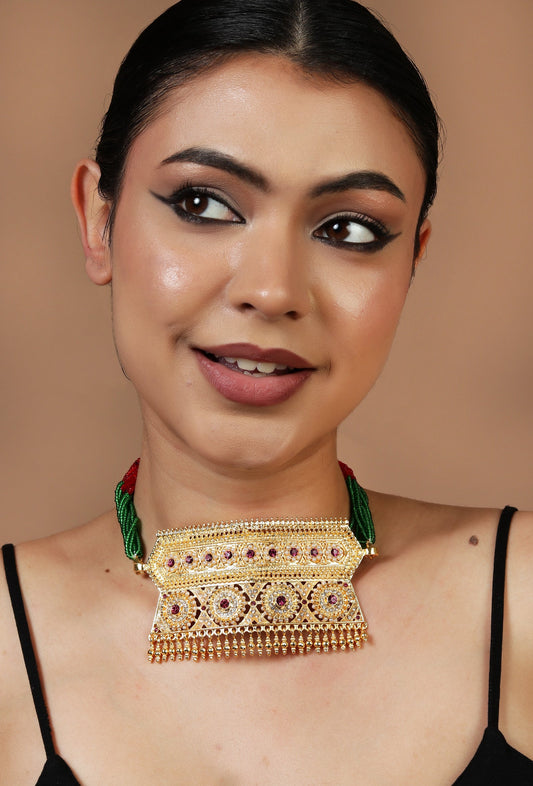 Regal Ruby Kundan Choker Necklace
