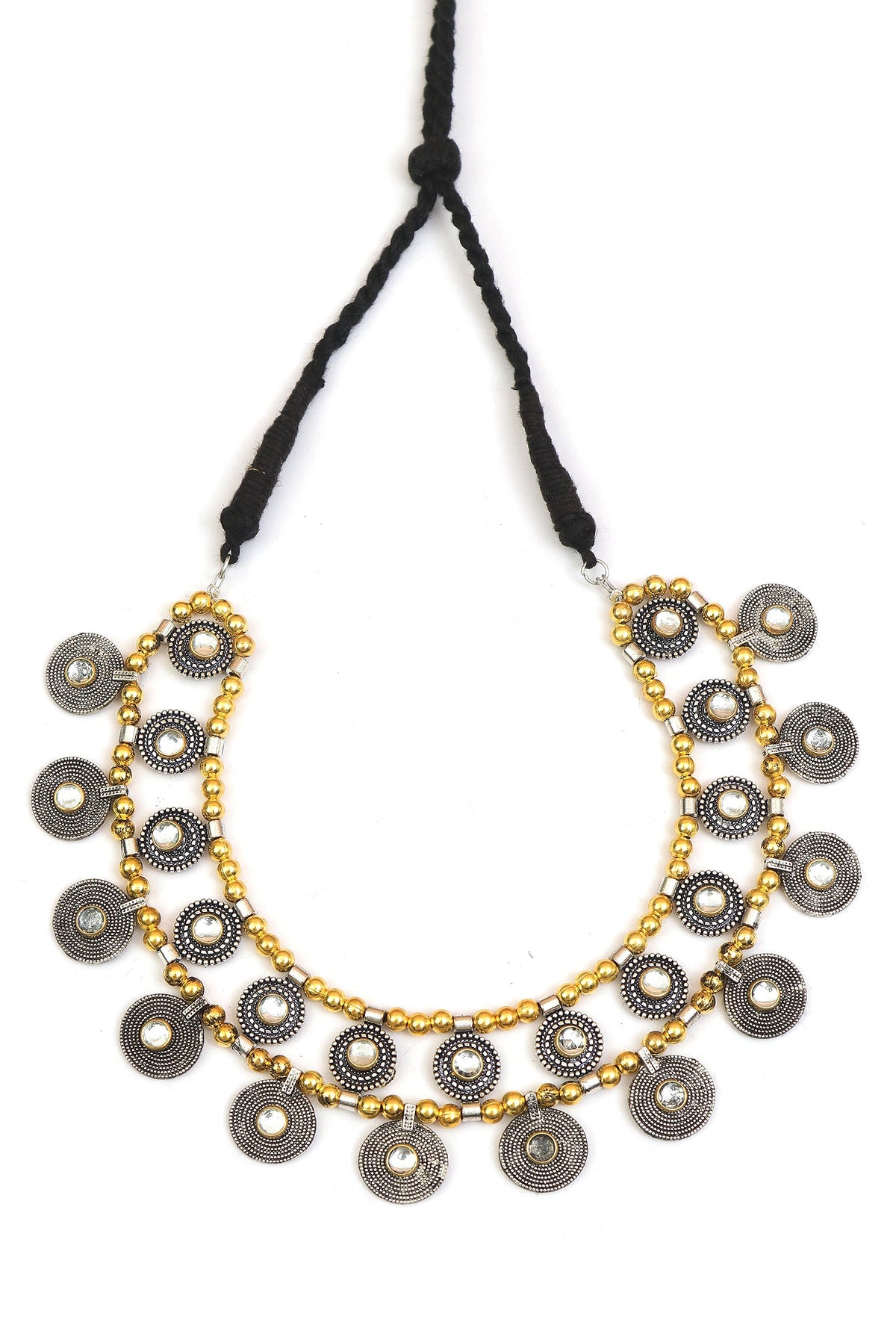 Zeenat Royale Oxidised Coin Necklace Set