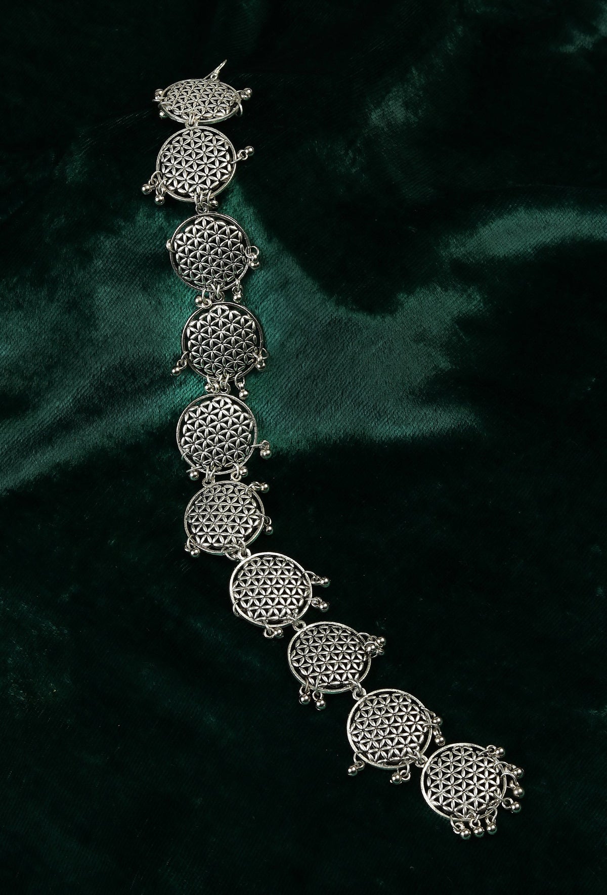 Punjabi Heritage Silver Paranda for Braided Hair