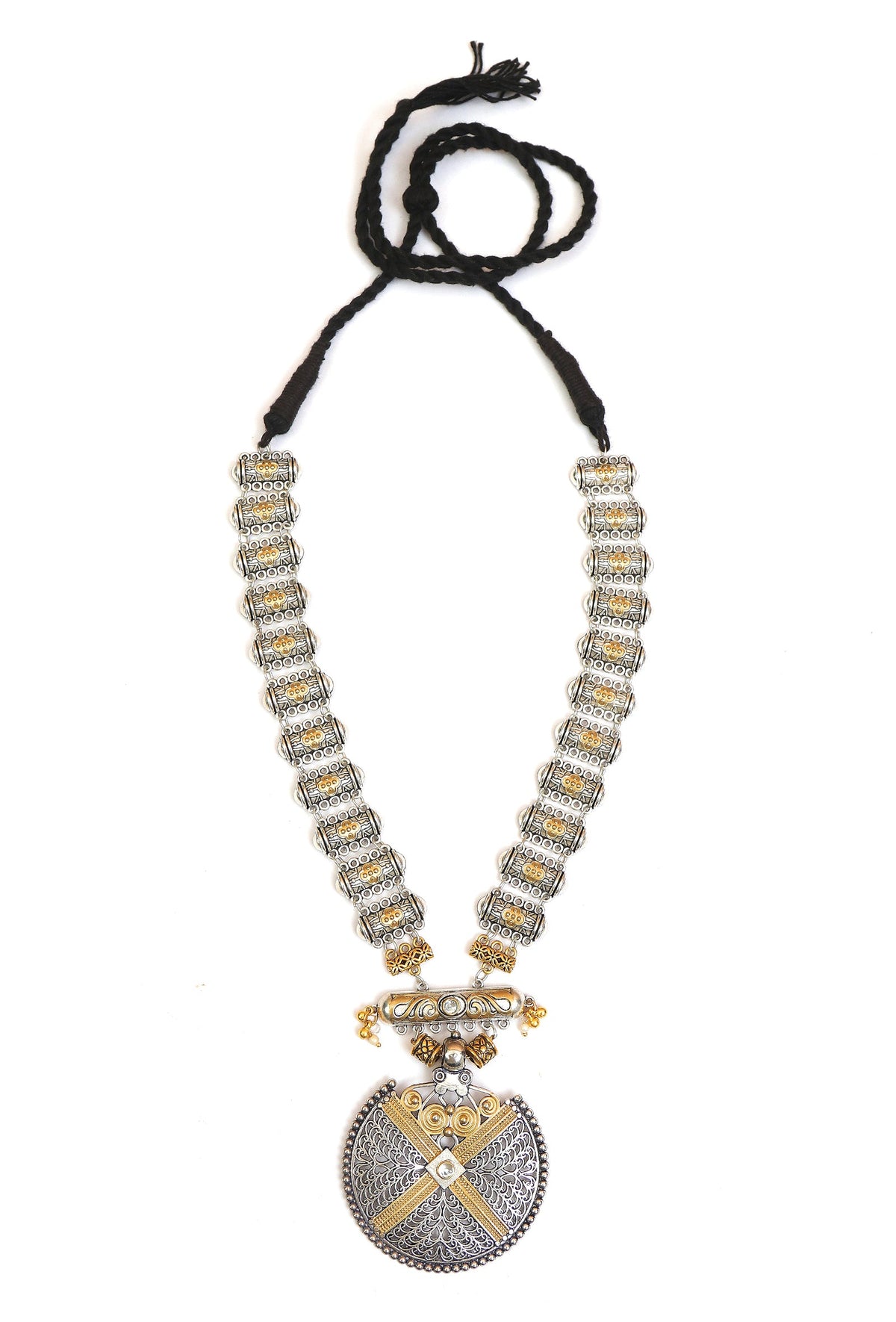 Rajsi Mandala Antique Oxidized Statement Necklace