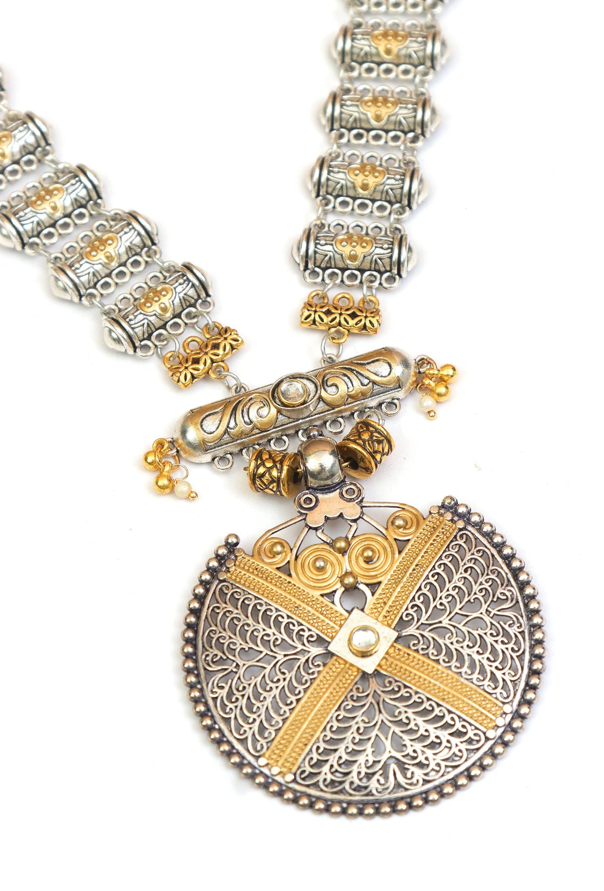 Rajsi Mandala Antique Oxidized Statement Necklace