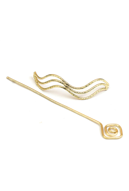 Fluid Harmony Gold Brass Juda Pin