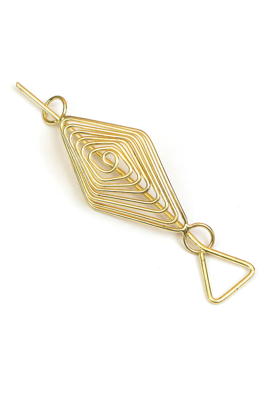 Golden Prism Spiral Brass Juda Pin