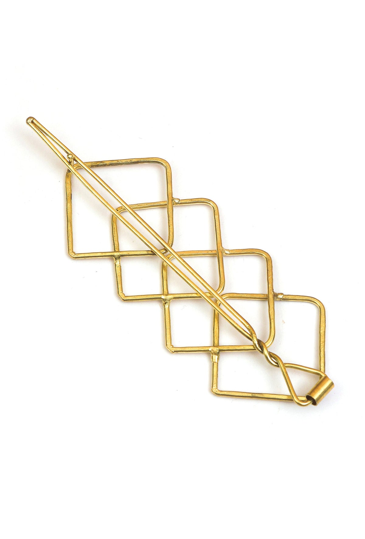 Golden Quad Link Brass Juda Pin