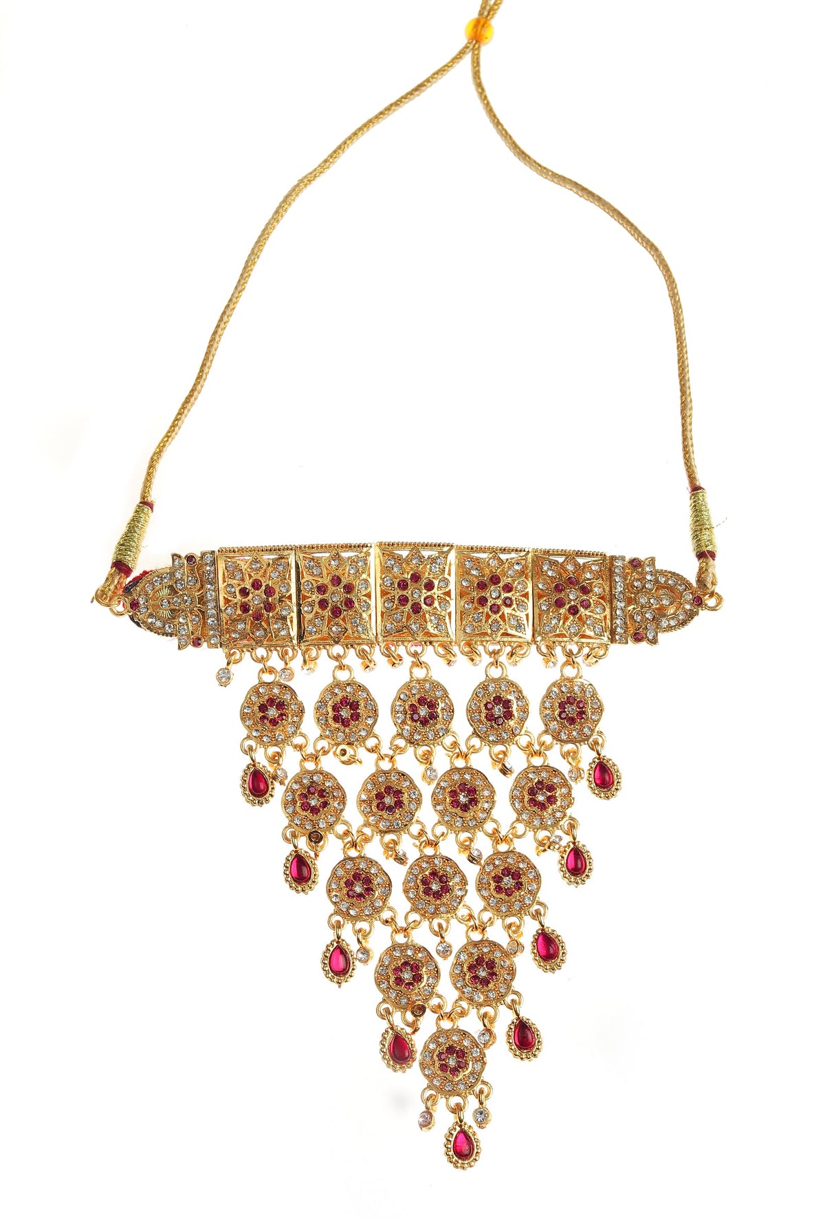 Temple Style Ruby Necklace Set