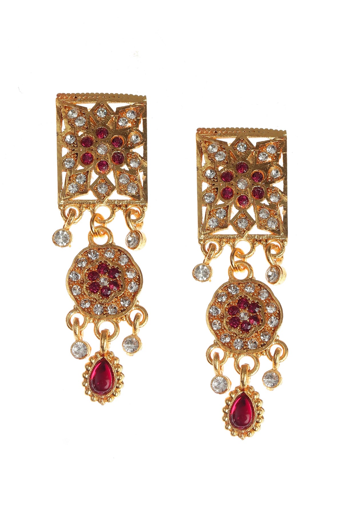 Temple Style Ruby Necklace Set