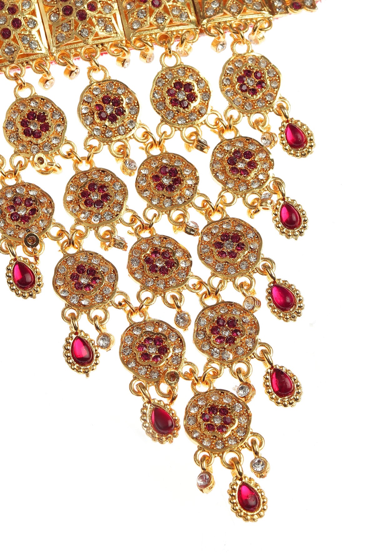 Temple Style Ruby Necklace Set