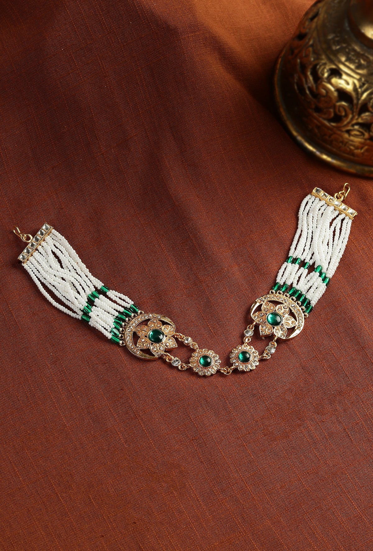 Rajwadi Moti-Emerald Matha Patti