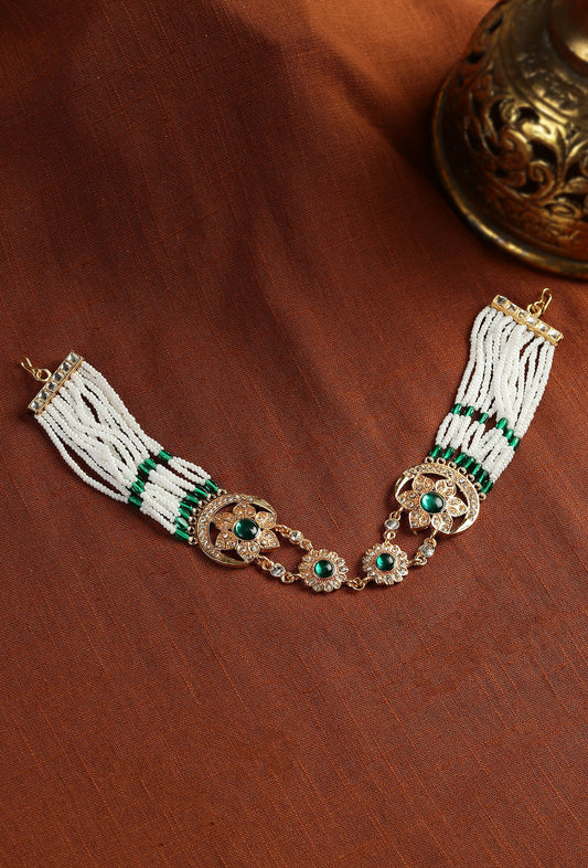 Rajwadi Moti-Emerald Matha Patti