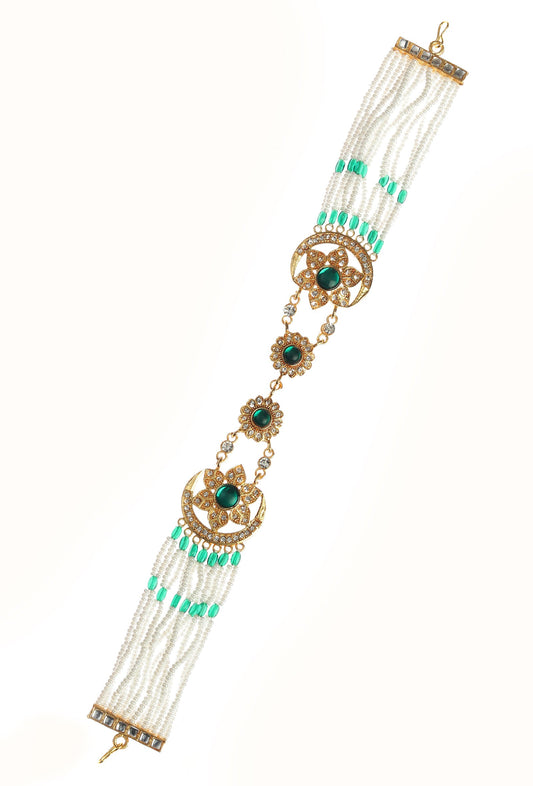Rajwadi Moti-Emerald Matha Patti