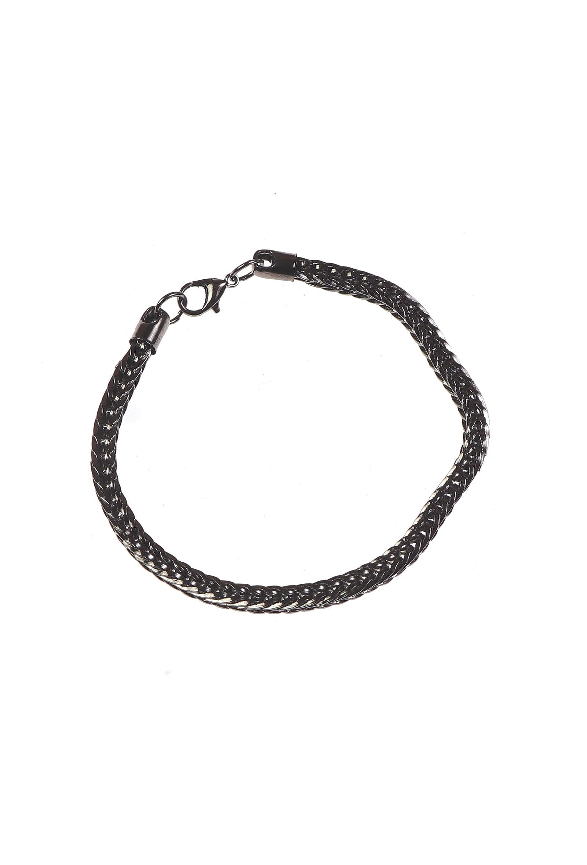Silver Chain, Wood & Onyx Bracelet Collection - Set of 4