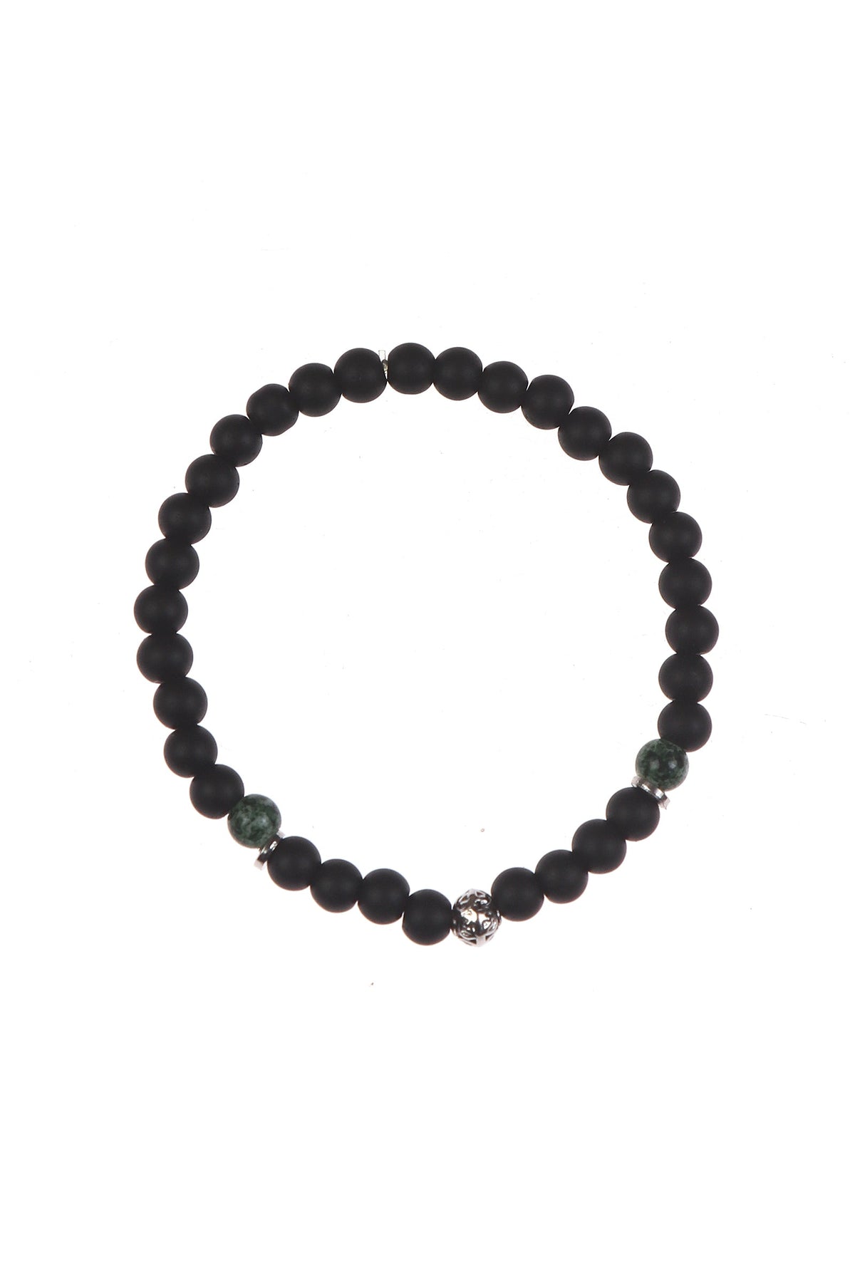 Onyx Tiger Eye Green Jasper & Lava Stone Unisex Bracelet - Set of 3