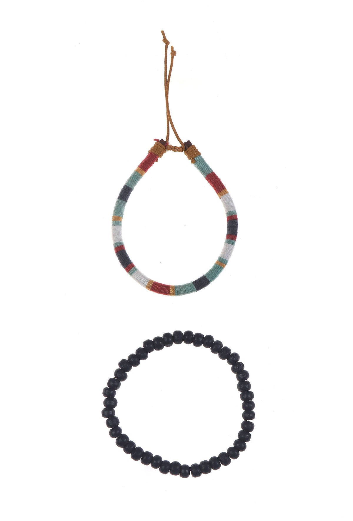 Urban Bohemian & Midnight Blue Wood Bracelet Duo