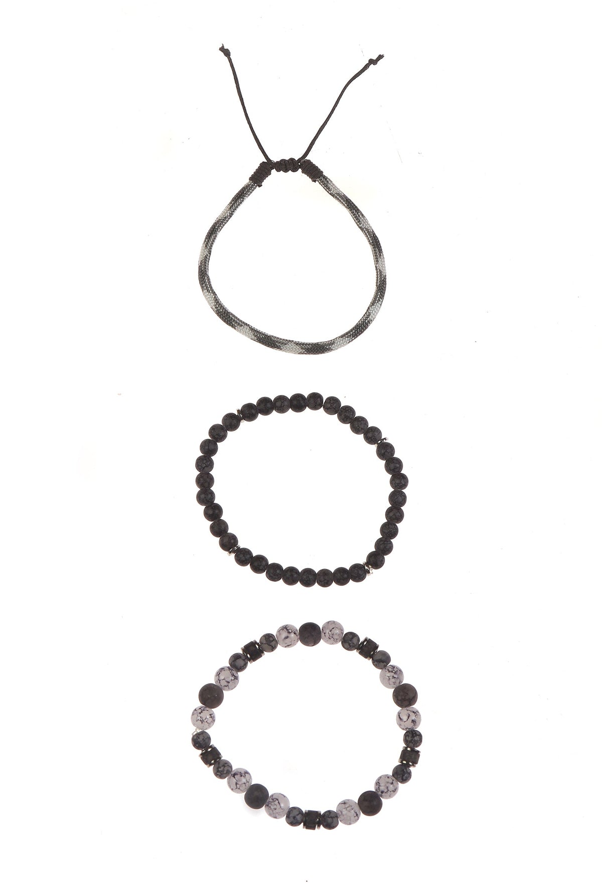 Snowflake Stone Bracelet Unisex - Set Of 3