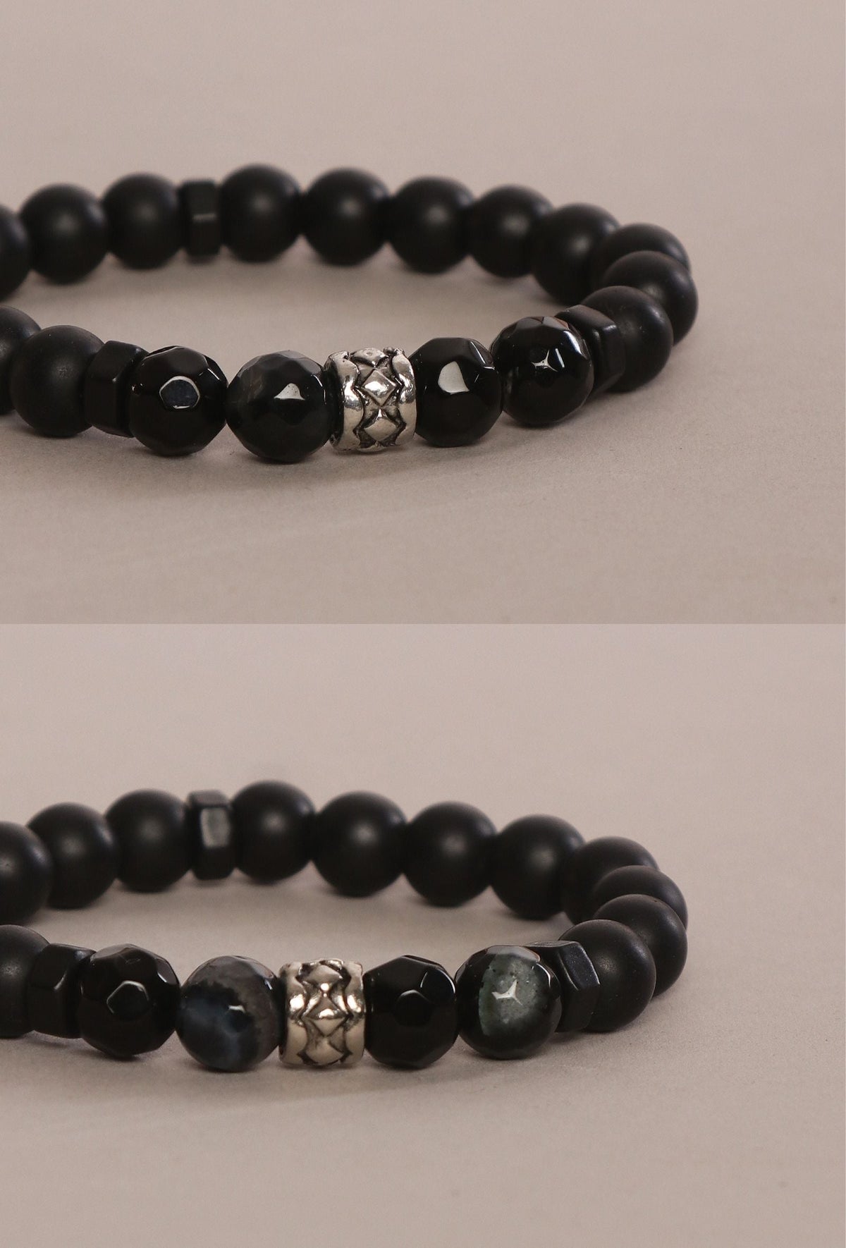 Midnight Onyx Energy Bracelet Set Of 2 For Men