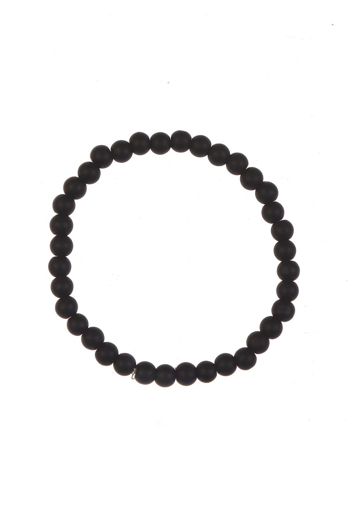 Matte Black Onyx Carnelian Agate & Black Agate Natural Stone Unisex Bracelets - Set Of 3