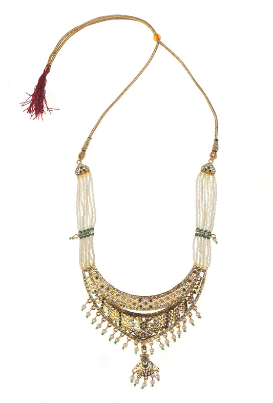 Maharani Emerald Antique Necklace Set