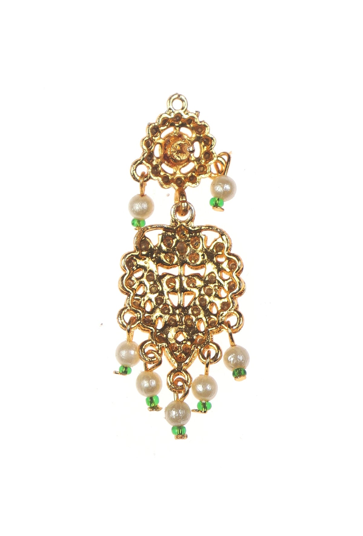 Regal Emerald Pearl Antique Necklace Set
