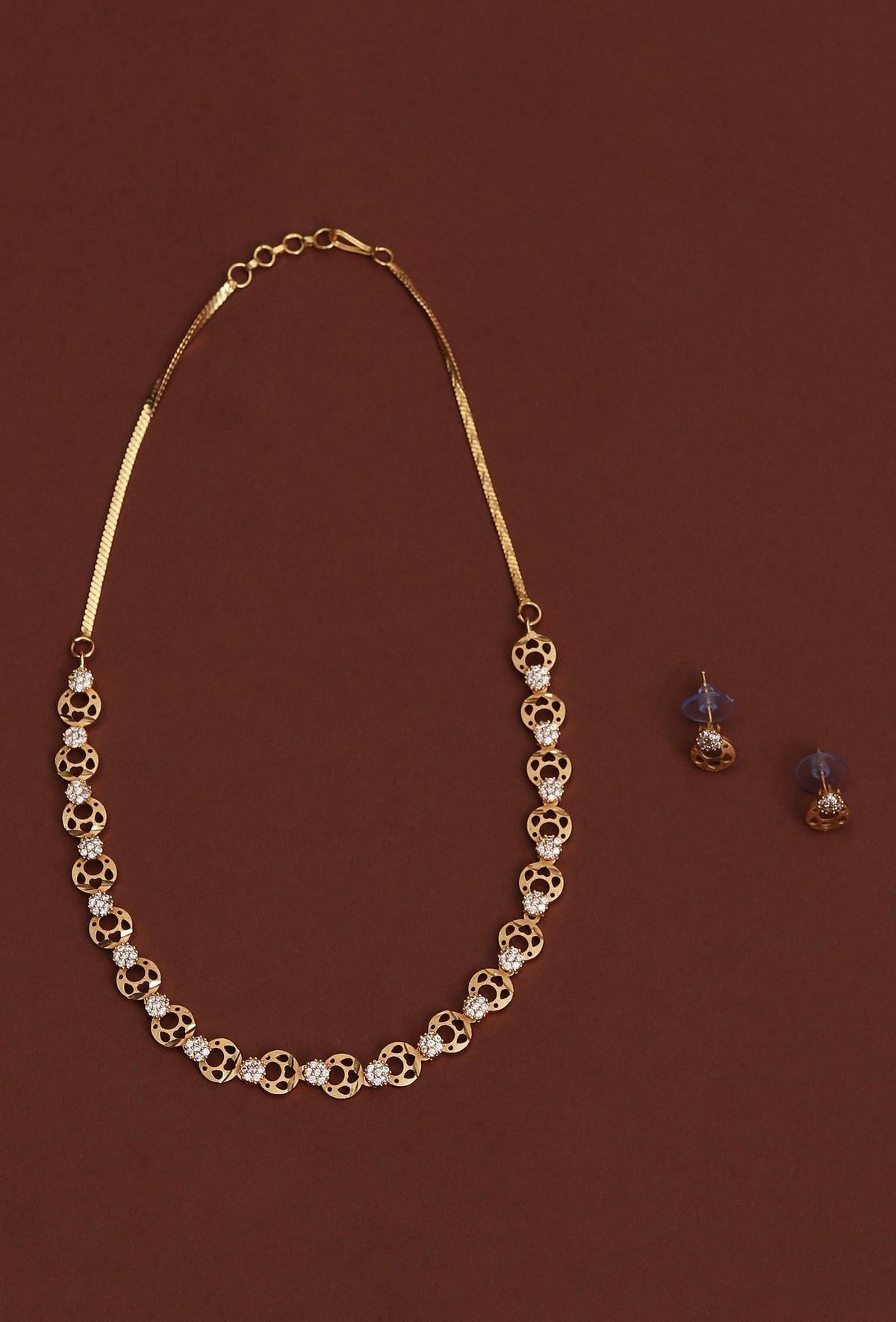 Aurelia Disc Stone Necklace Set