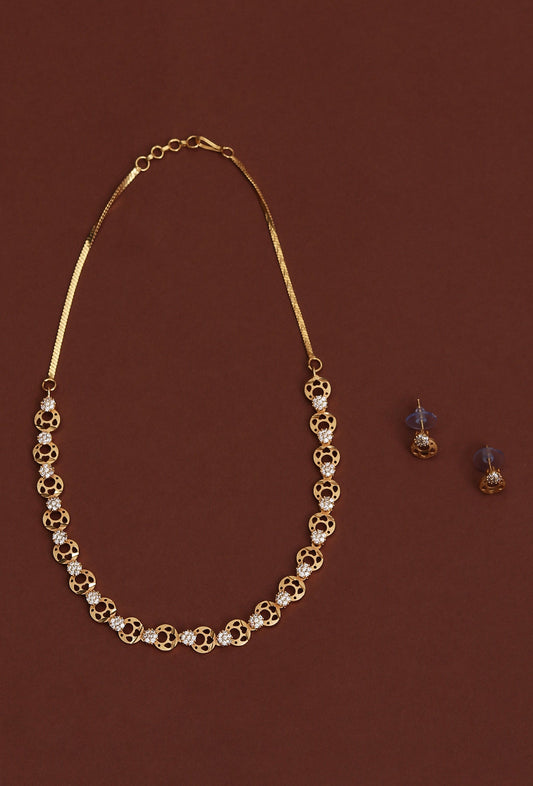 Aurelia Disc Stone Necklace Set