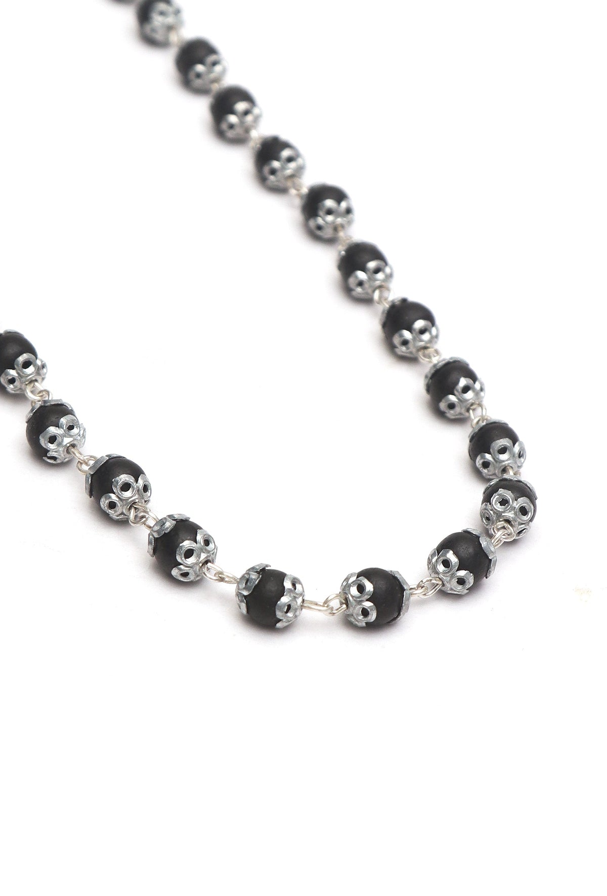 Handcrafted Black Karungali Bead Short Size Mala 7MM