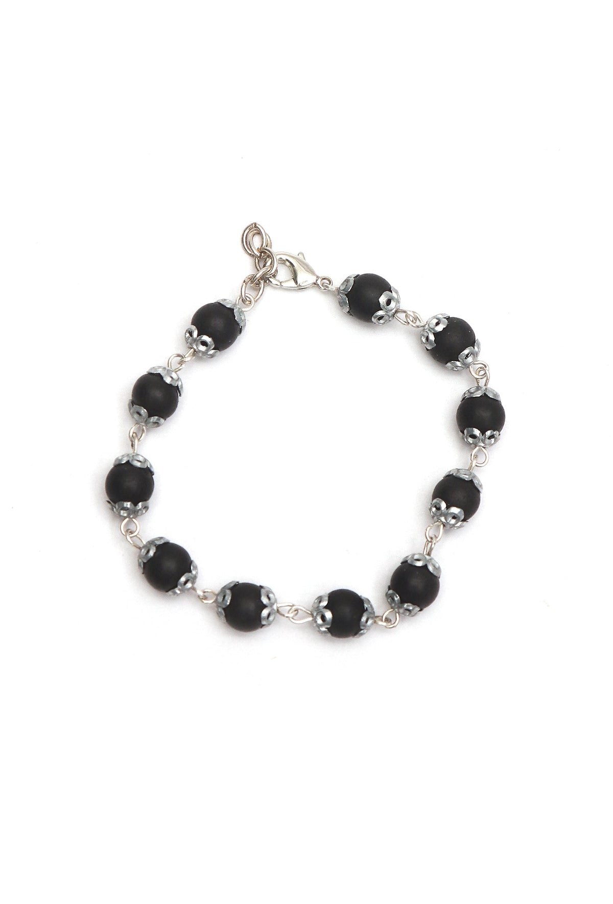 Handcrafted Black Karungali Bead Bracelet 8MM