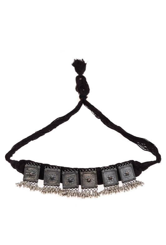Phool Patti German Silver Choker Necklace