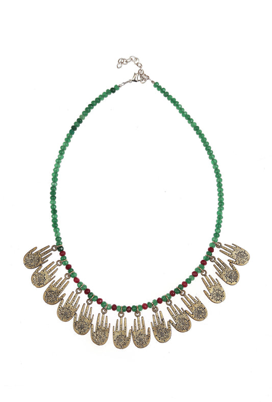 Nazaakat Charm Beaded Necklace