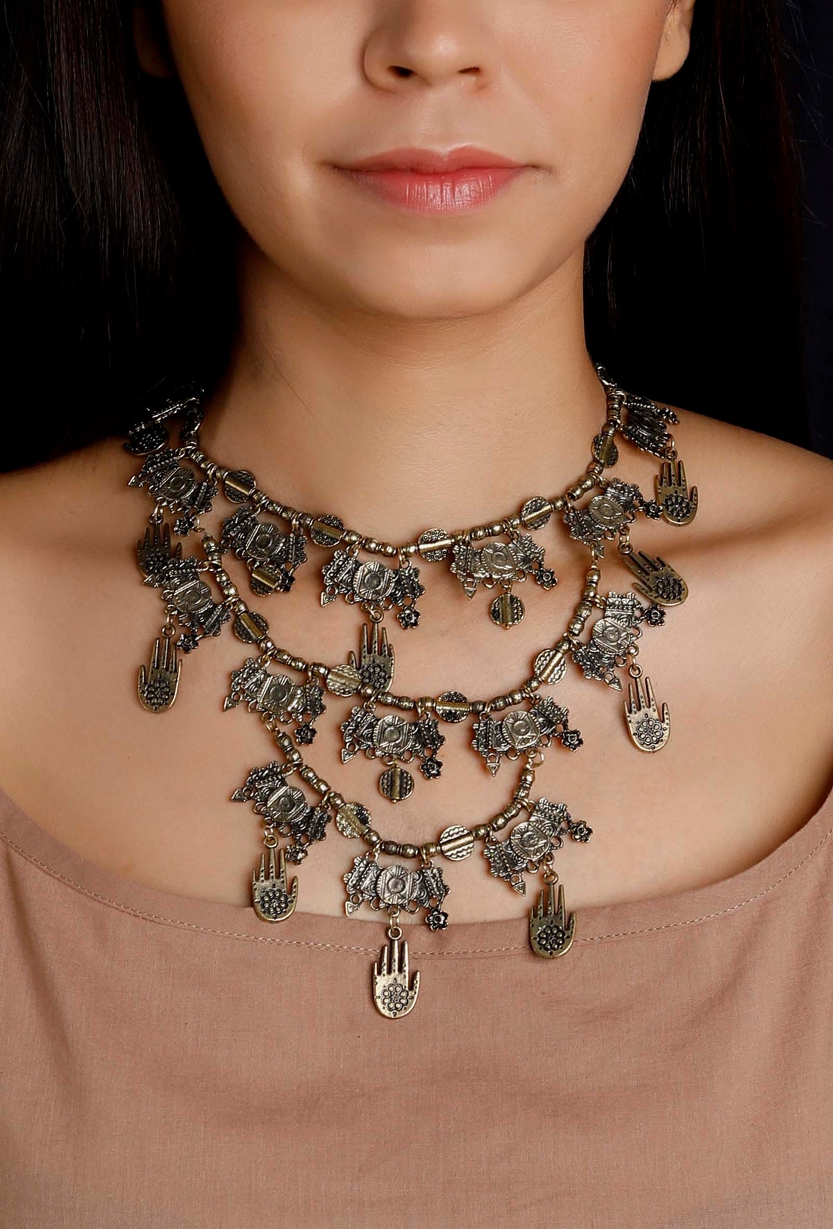 Shraddha German Silver Necklace