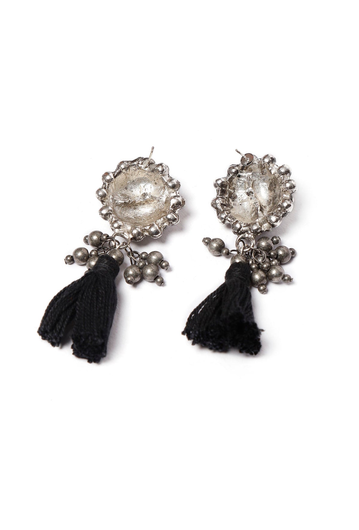 Jiya German Silver Banjaran Earrings