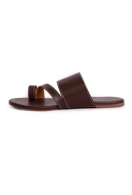 Ombre Brown Cruelty Free Leather Sliders サイズ EU38