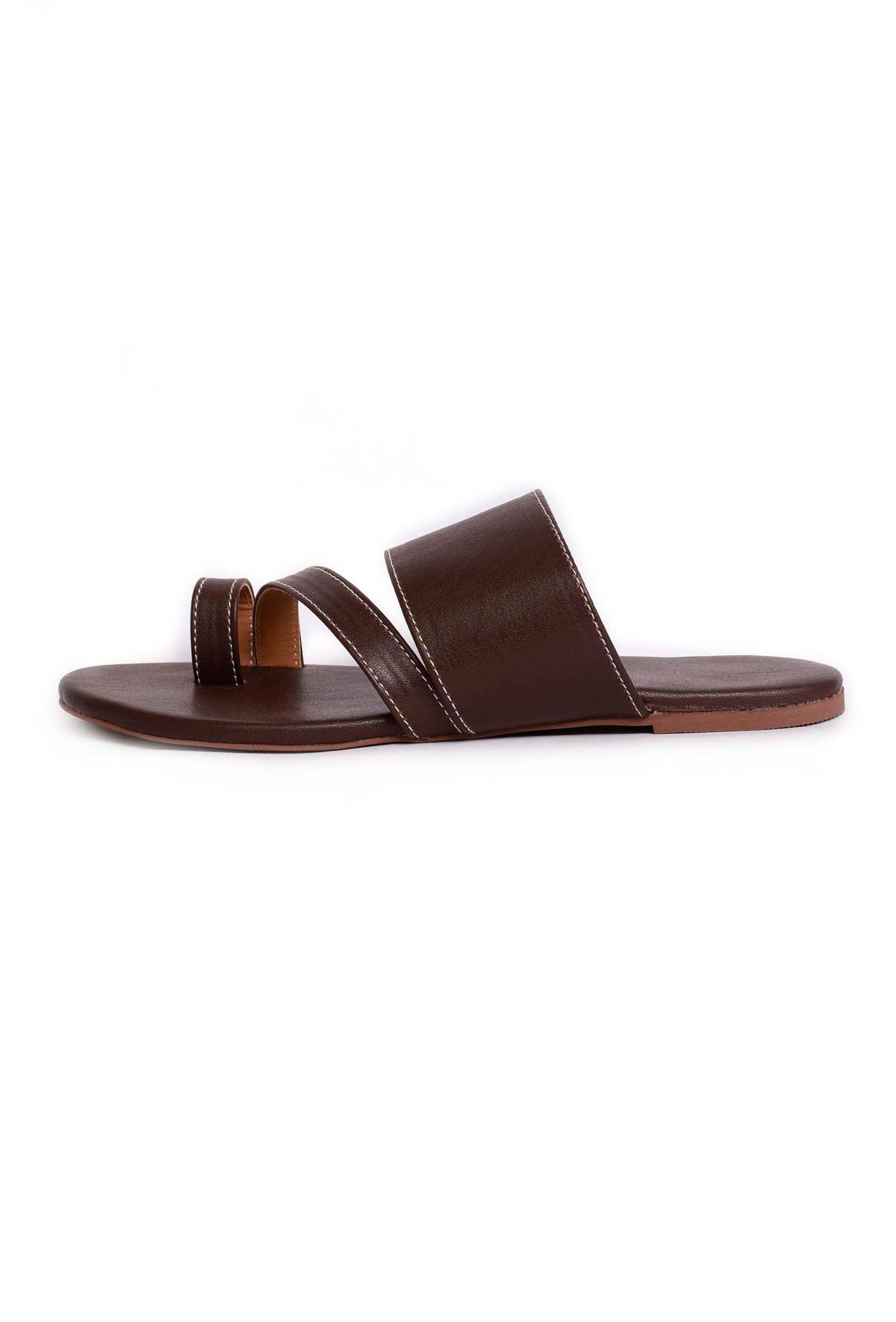 Ombre Brown Cruelty Free Leather Sliders サイズ EU42