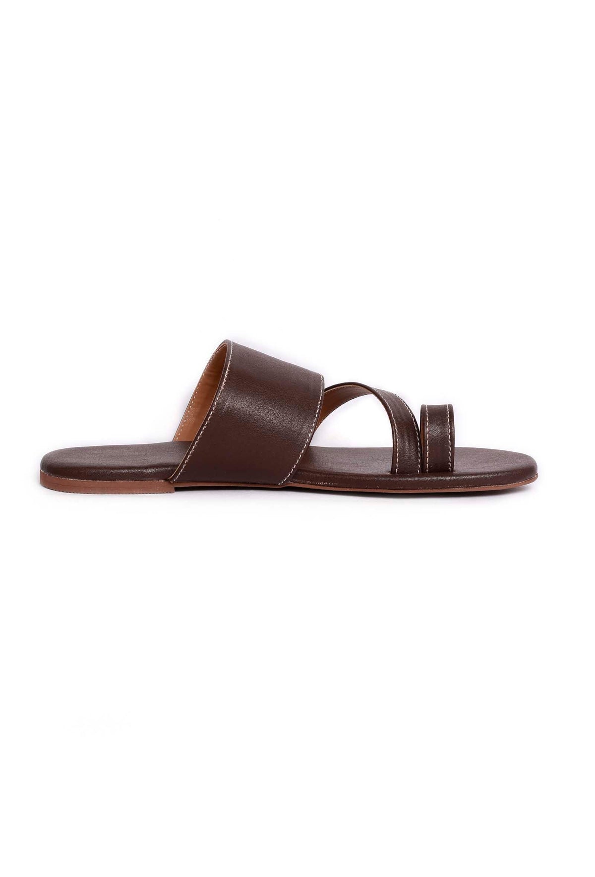 Ombre Brown Cruelty Free Leather Sliders サイズ EU37