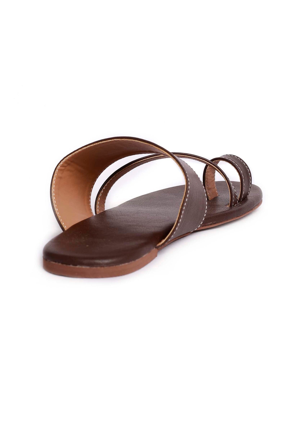 Ombre Brown Cruelty Free Leather Sliders サイズ EU36