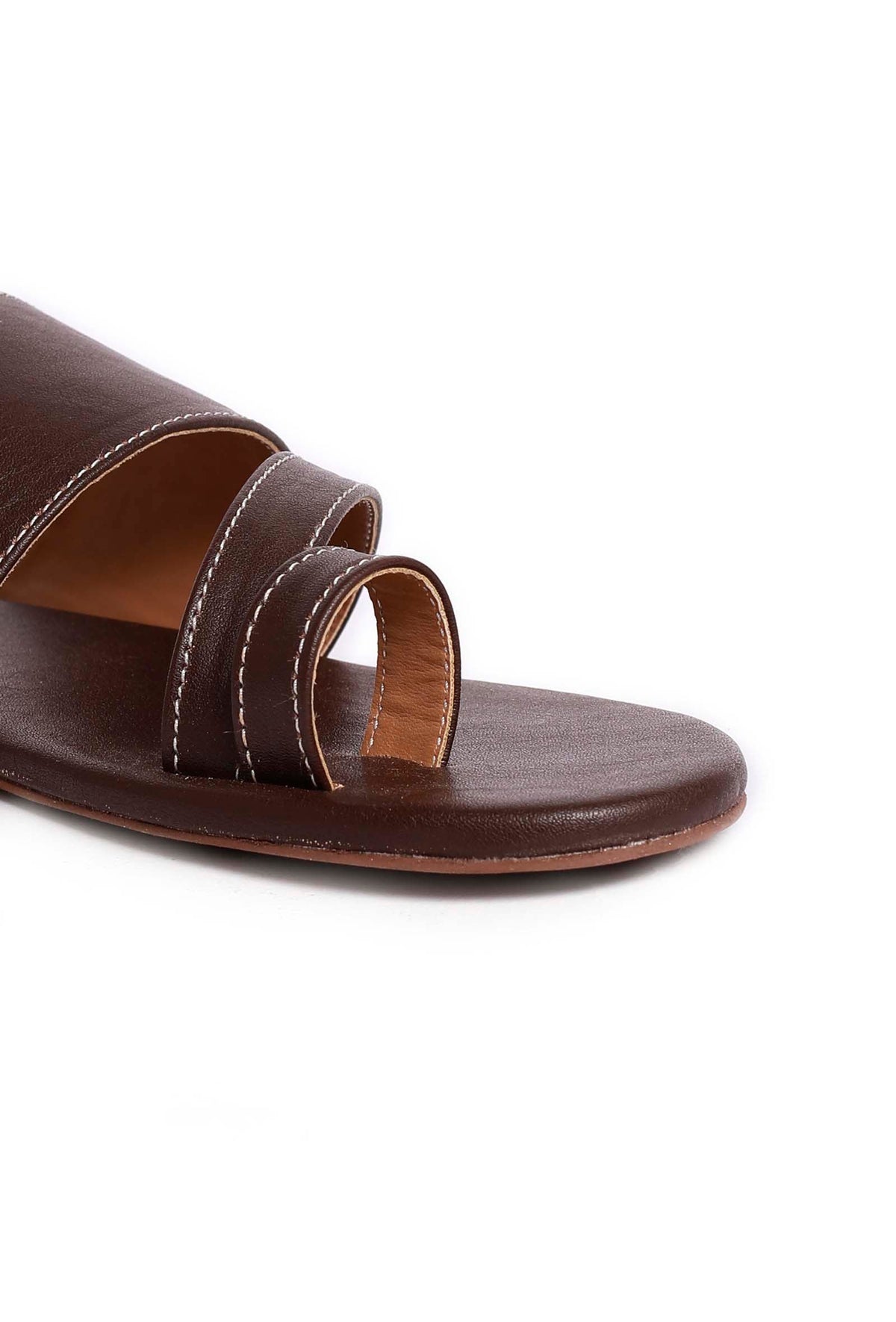 Ombre Brown Cruelty Free Leather Sliders サイズ EU42