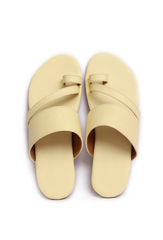 White Cream Cruelty Free Leather Sliders サイズ EU38