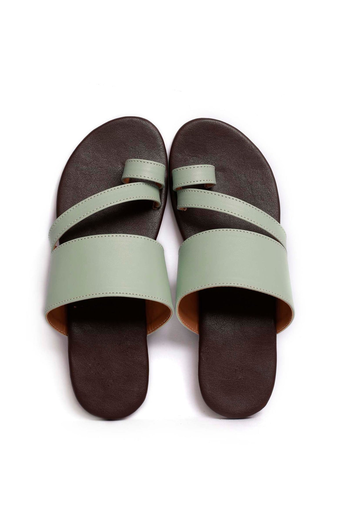 Sky Blue Cruelty Free Leather Sliders サイズ EU37