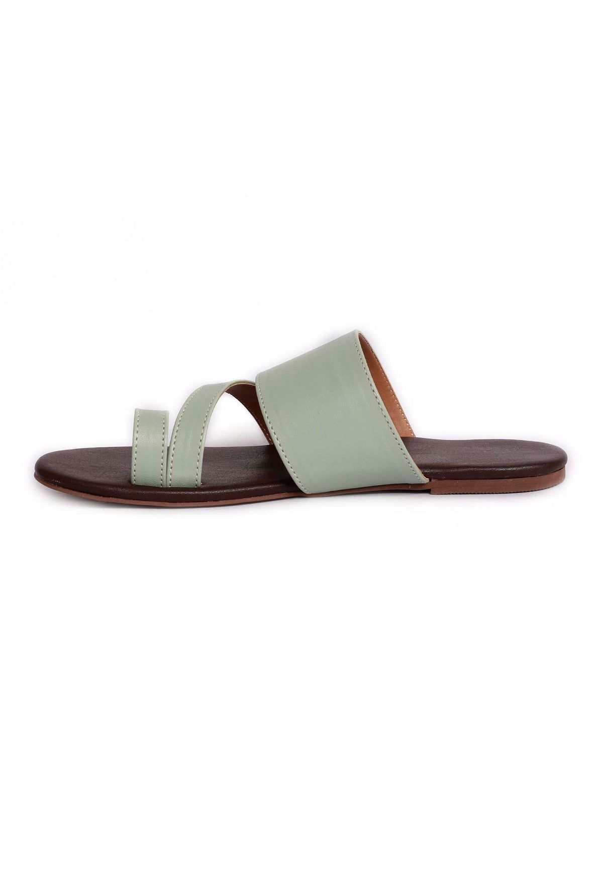 Sky Blue Cruelty Free Leather Sliders サイズ EU41