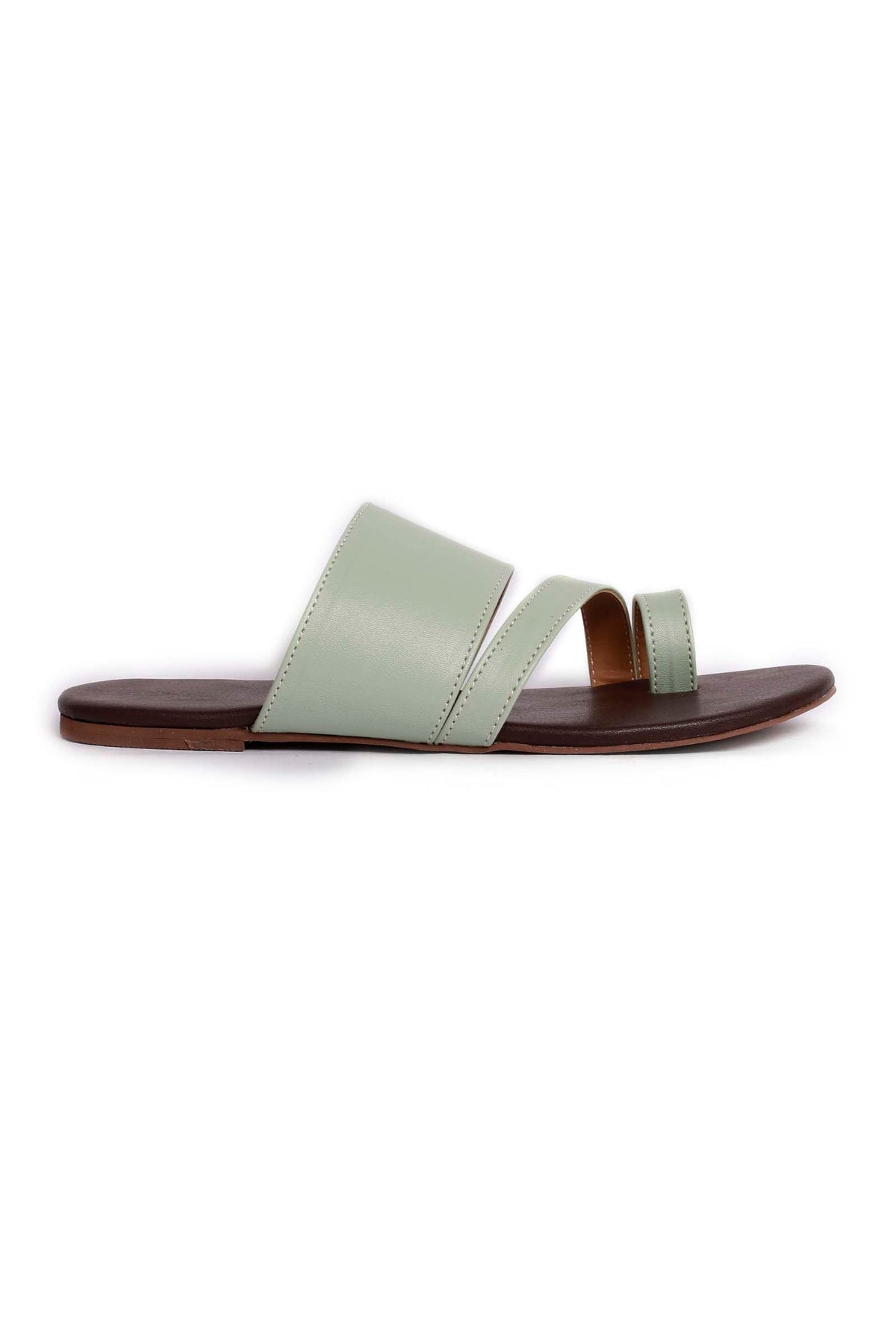 Sky Blue Cruelty Free Leather Sliders サイズ EU38