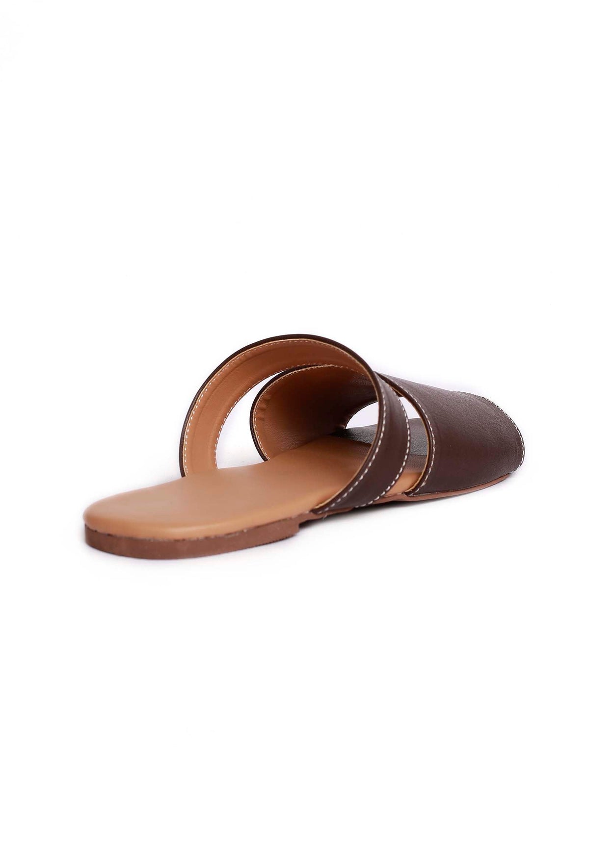 Tortilla Brown Cruelty Free Leather Sliders サイズ EU37