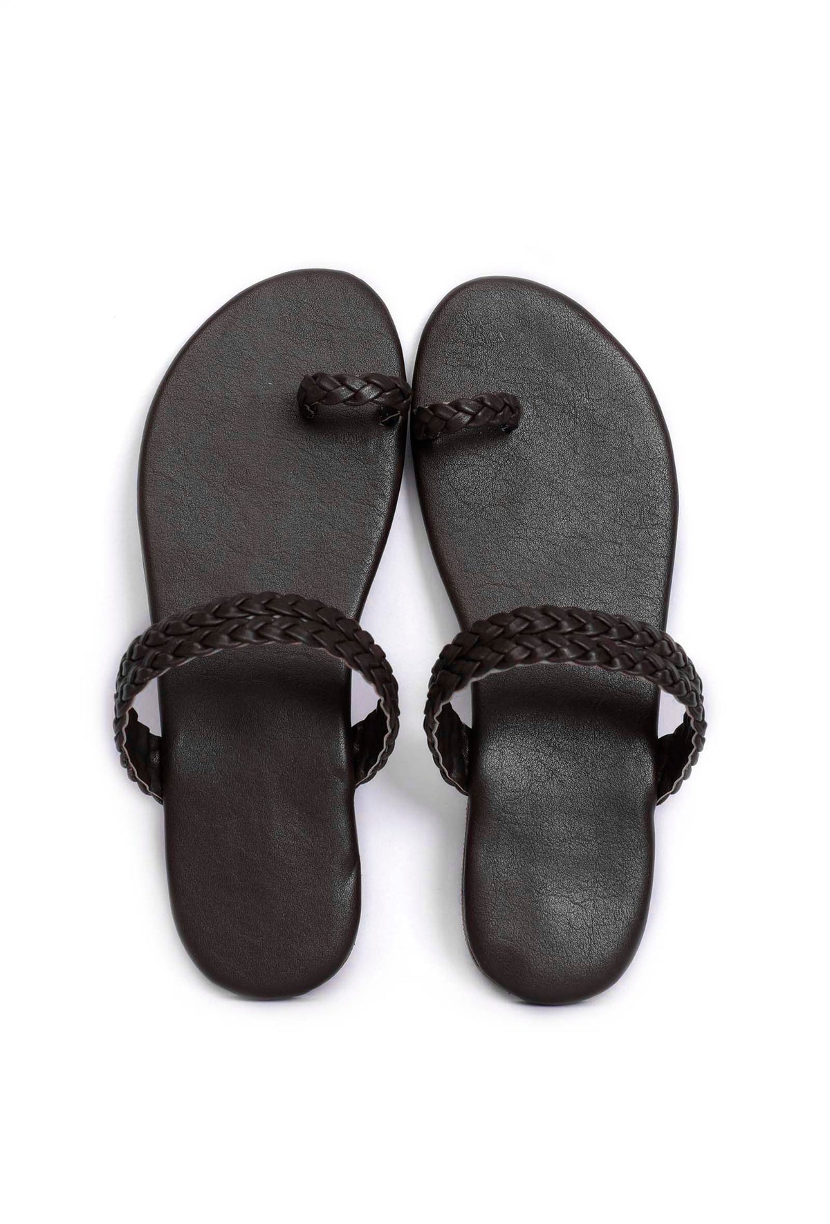 Brown Knotted Cruelty Free Leather Sandals サイズ EU36