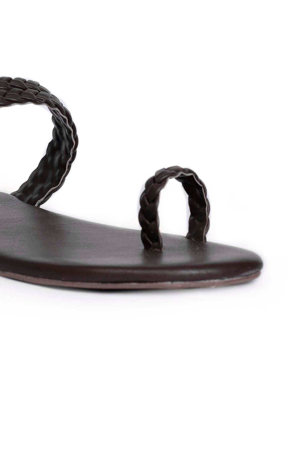 Brown Knotted Cruelty Free Leather Sandals サイズ EU35