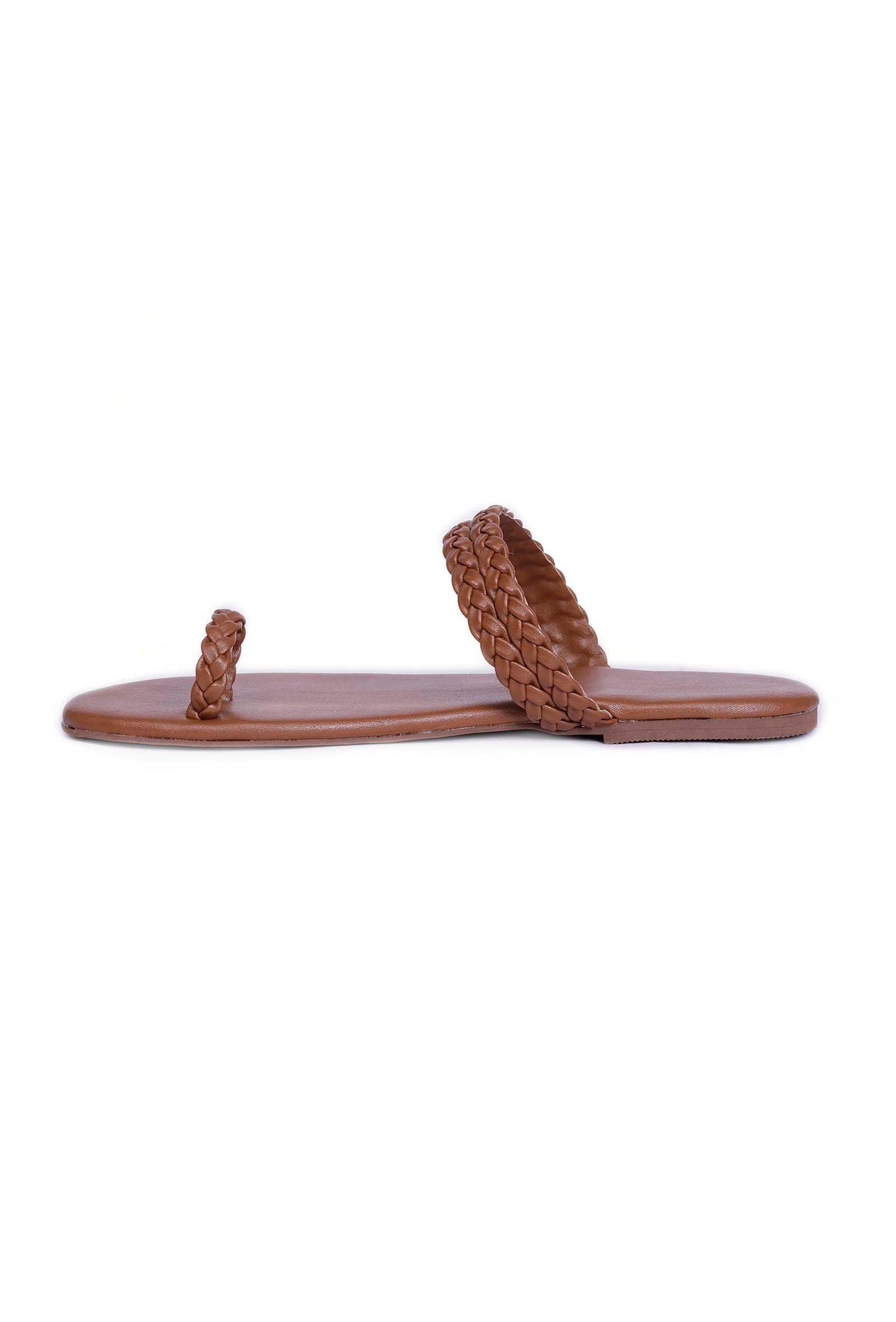 Caramel Brown Knotted Cruelty Free Leather Sandals サイズ EU41