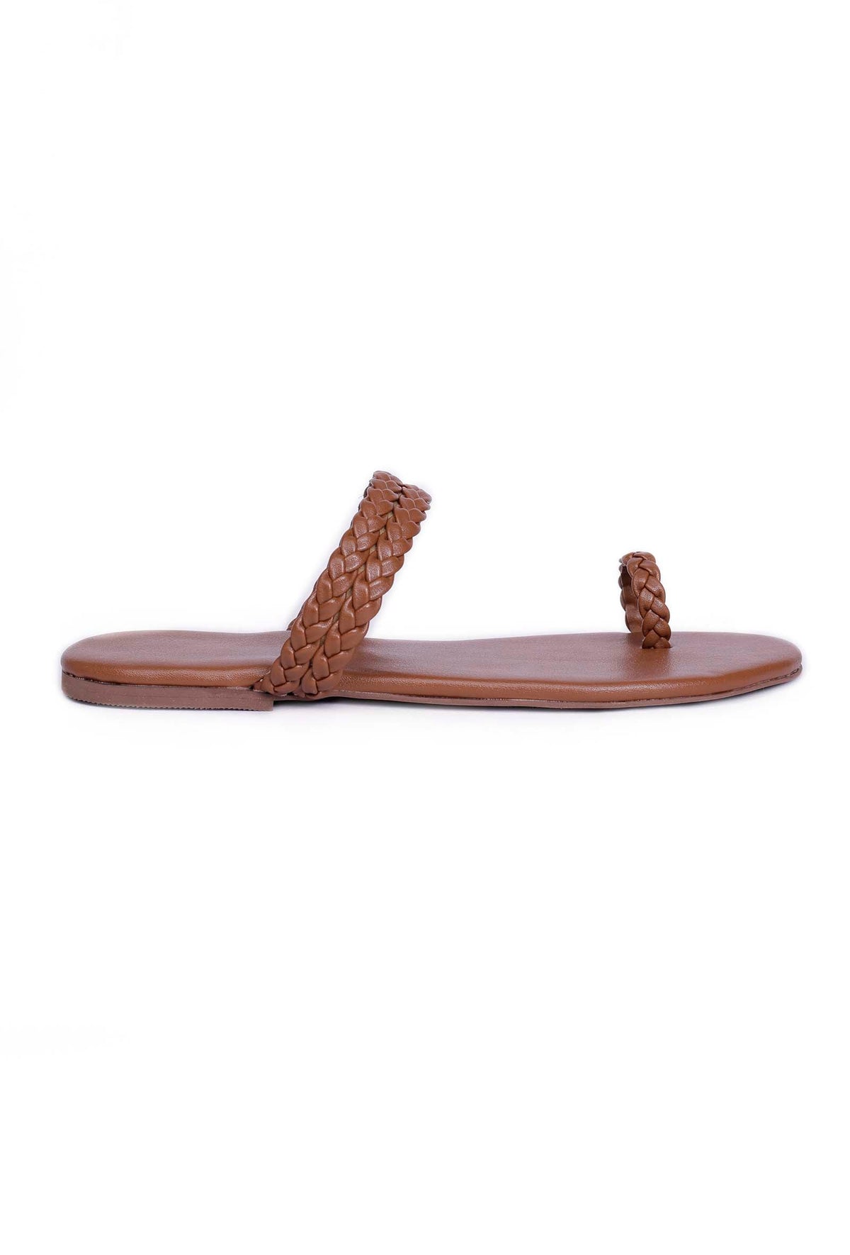 Caramel Brown Knotted Cruelty Free Leather Sandals サイズ EU38