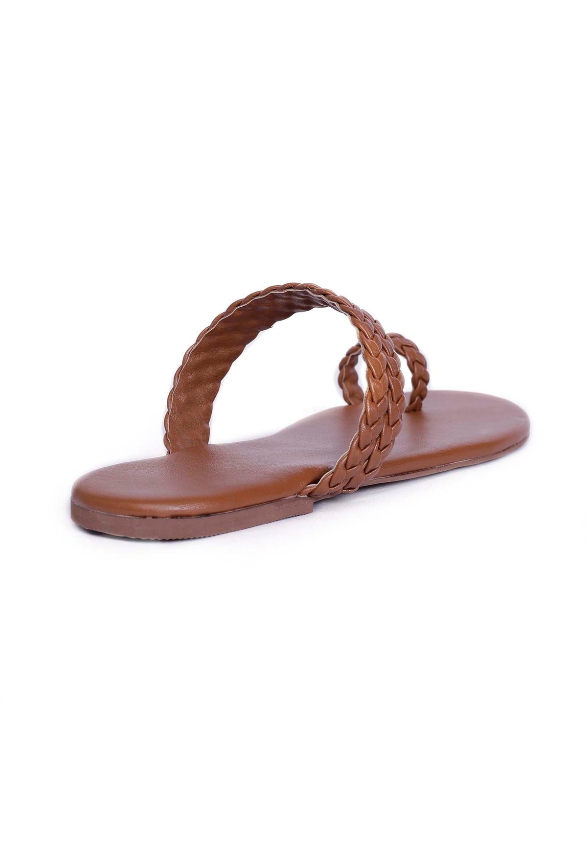 Caramel Brown Knotted Cruelty Free Leather Sandals サイズ EU41