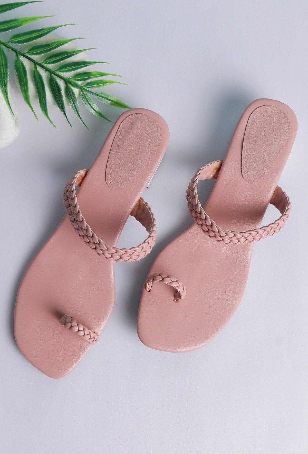 Baby Pink Knotted Cruelty Free Leather Sandals サイズ EU35