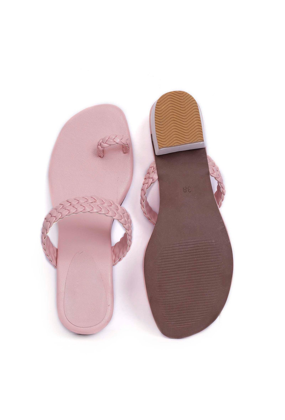 Baby Pink Knotted Cruelty Free Leather Sandals サイズ EU38