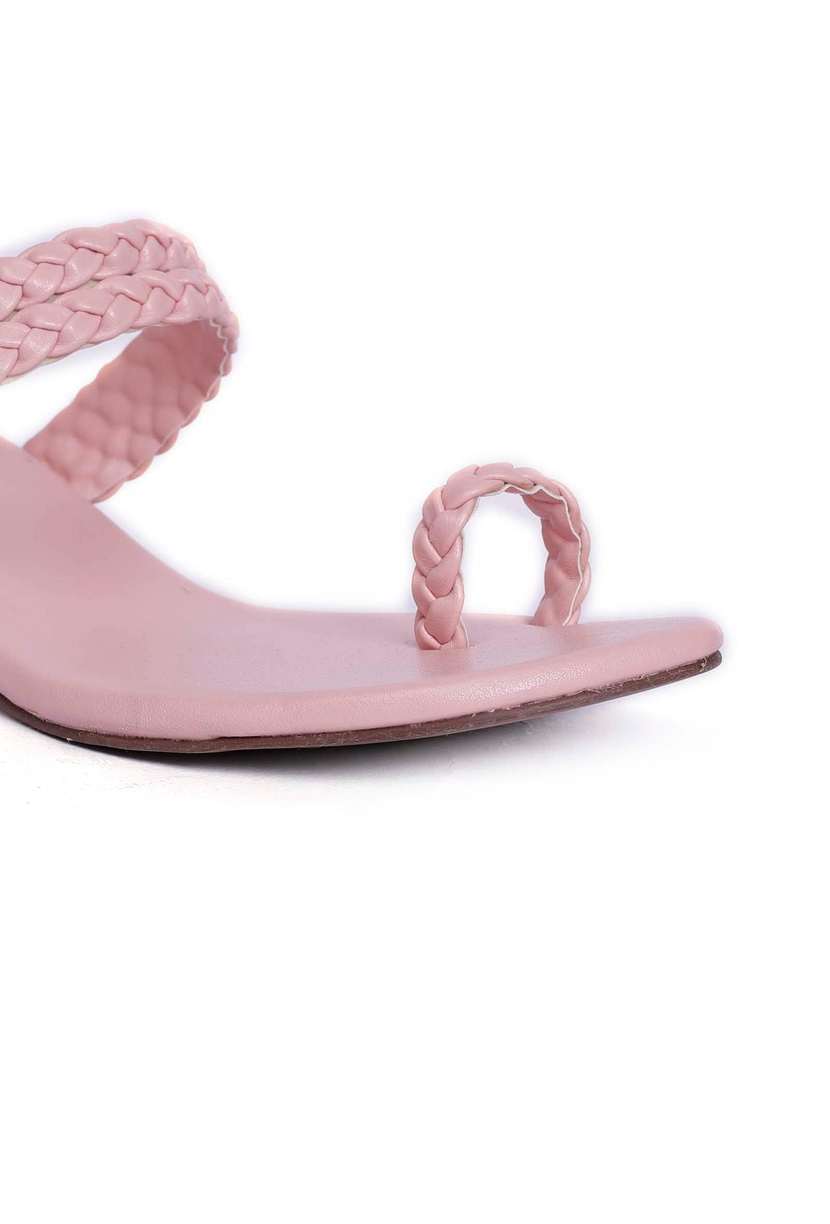 Baby Pink Knotted Cruelty Free Leather Sandals サイズ EU36